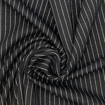 Striped knit fabric - black 