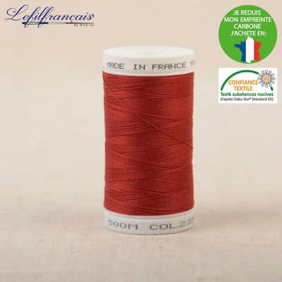 Sewing thread - brick-colored