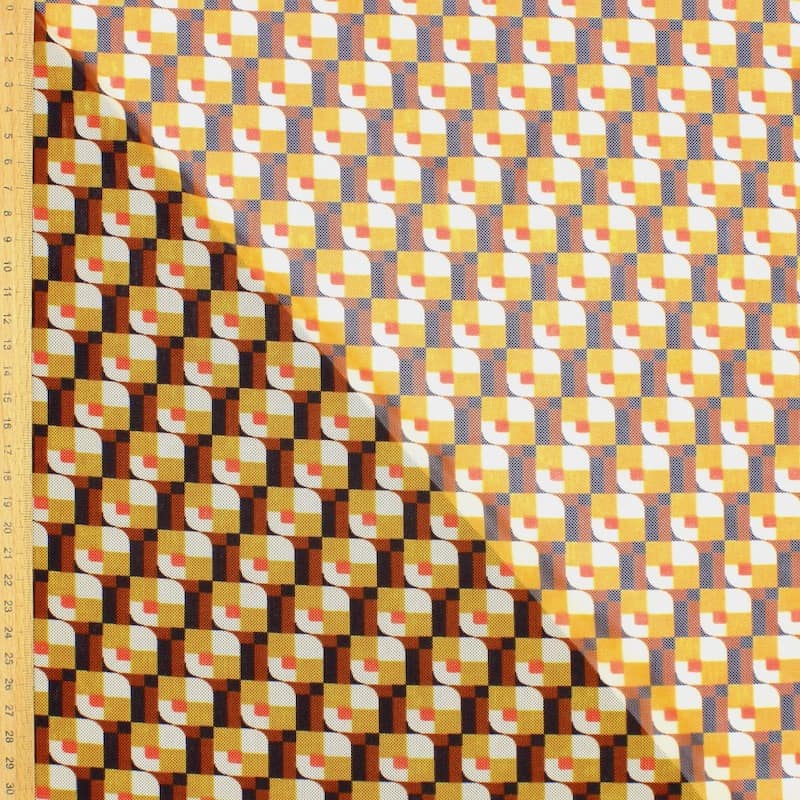 Coupon van 3m Gebreide stof in polyester - kleurrijk