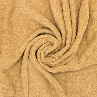Hydrophilic terry cloth fabric 100% cotton - camel 