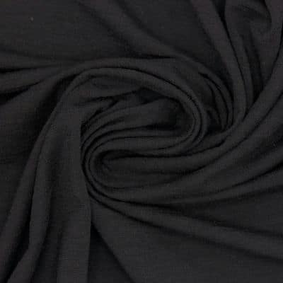 Knit fabric in wool and viscose - black 