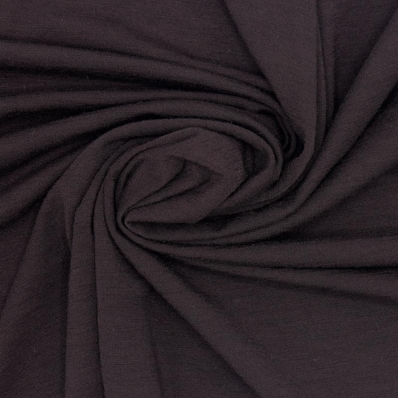 Knit fabric in wool and viscose - brown 