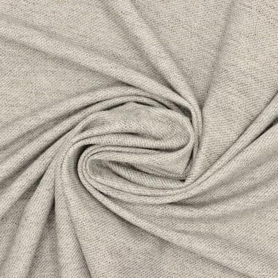 Tissu jersey lin et coton - gris chiné