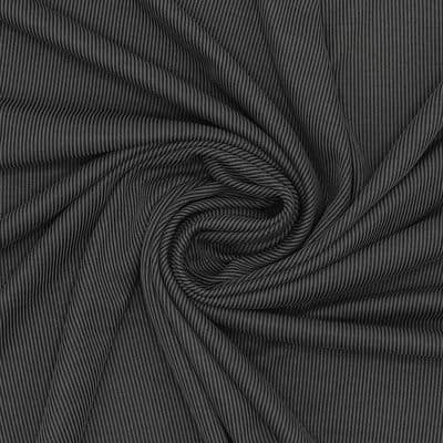 Striped viscose knit fabric - grey 