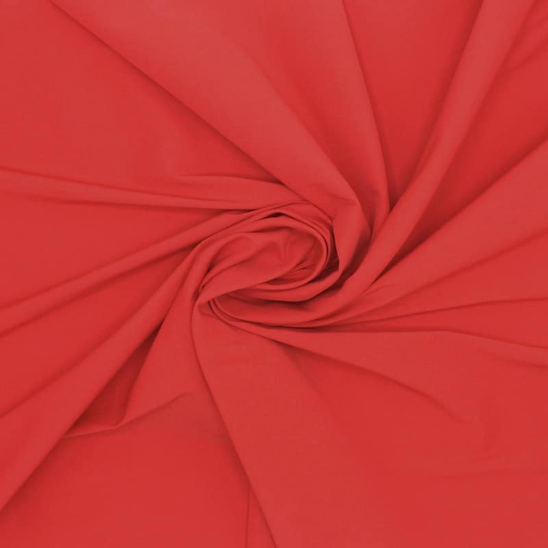 Plain extensible fabric - poppy red
