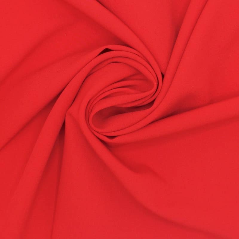 Fijne rekbare stof met keperbinding - rood