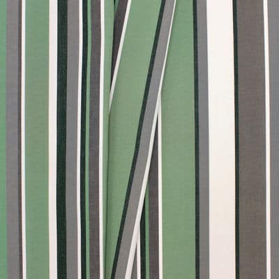 Outdoor fabric with green stripes