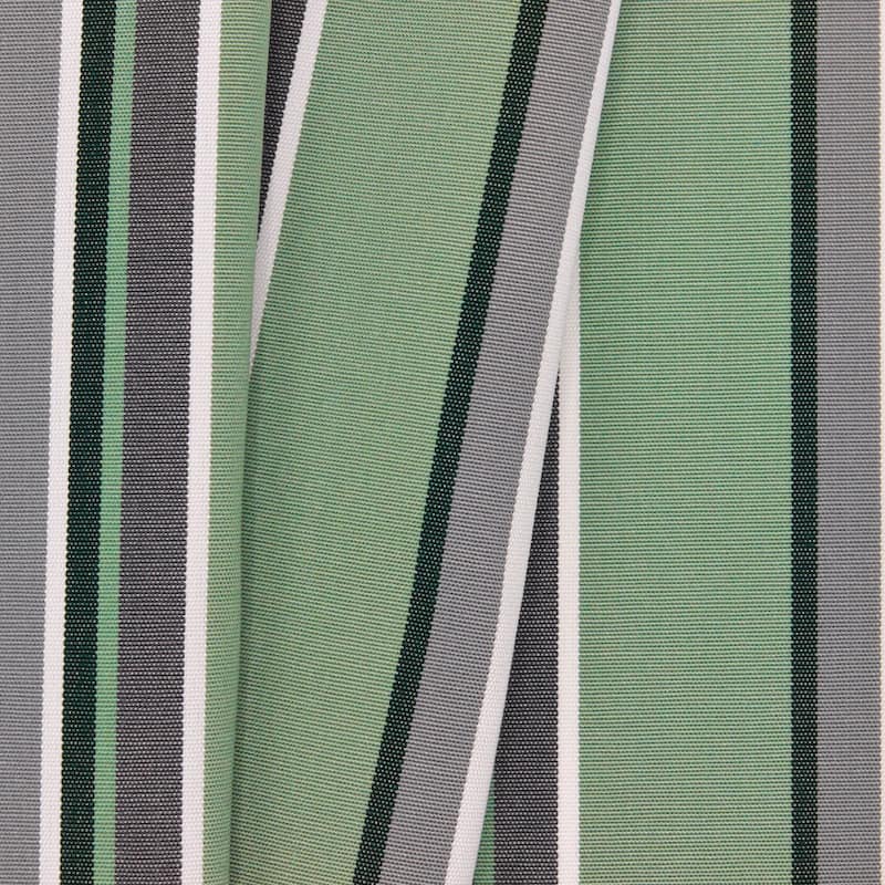 Outdoor fabric with green stripes