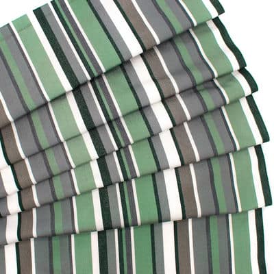 Gestreepte strandstoel stof in dralon - groen