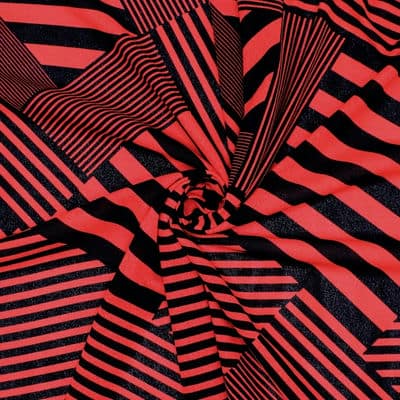 Crêpe jersey with stripes