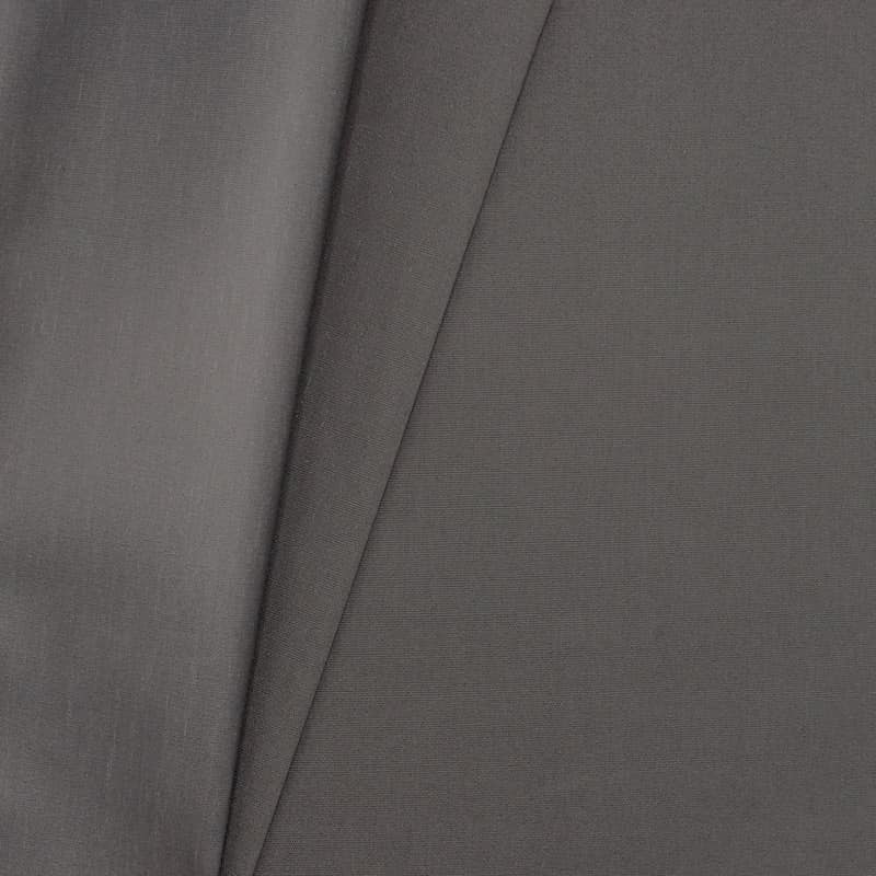 Coated outdoor fabric - plain storm grey 