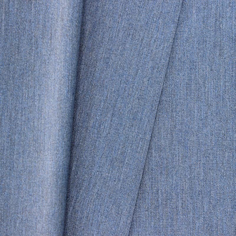 Coated outdoor fabric - plain denim blue 