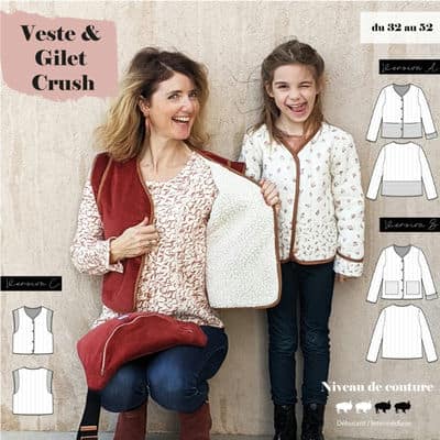 Pattern jacket and vest Crush 