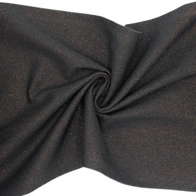 Tubular cuffing fabric - black and copper 