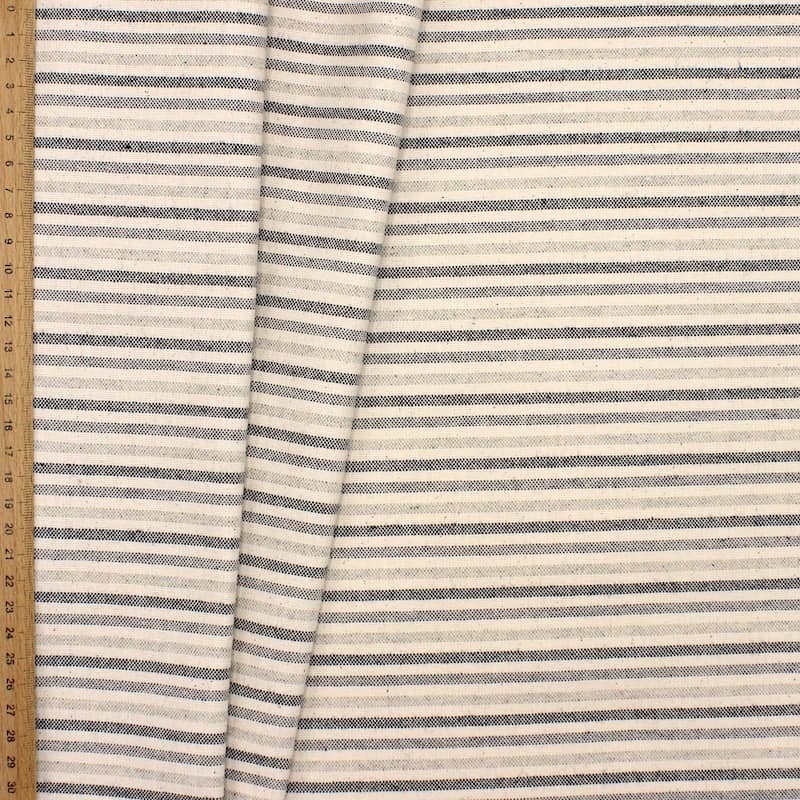 Striped coated cotton - grey