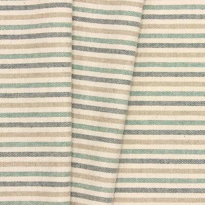 Striped coated cotton - beige and green
