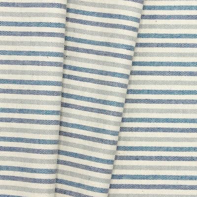 Striped coated cotton - blue 