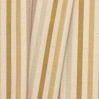 Striped coated cotton - beige and gold