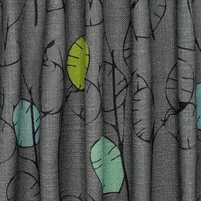 Fabric in viscose and linen with Lunaria annua - grey 