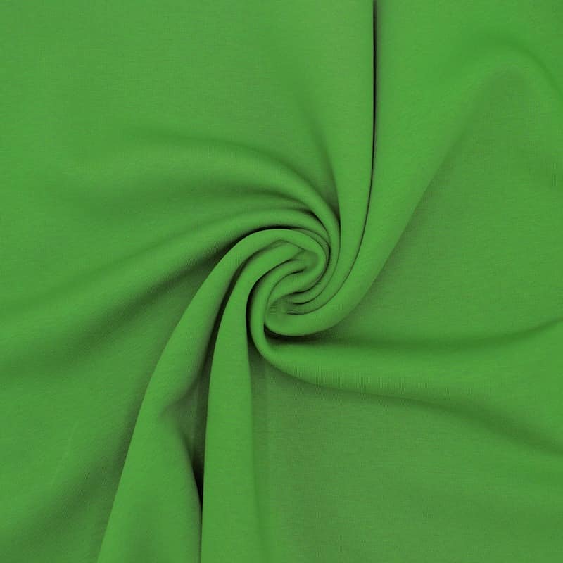 Thick duffled sweatshirt fabric - apple green