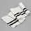 Striped cuffing fabric - white