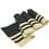 Striped cuffing fabric with lurex - black