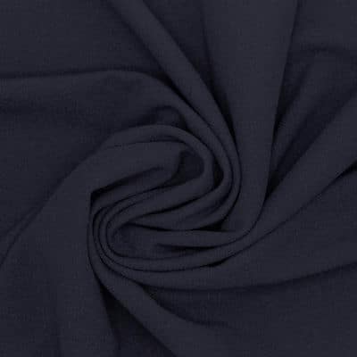 Knit fabric with crêpe aspect - navy blue 