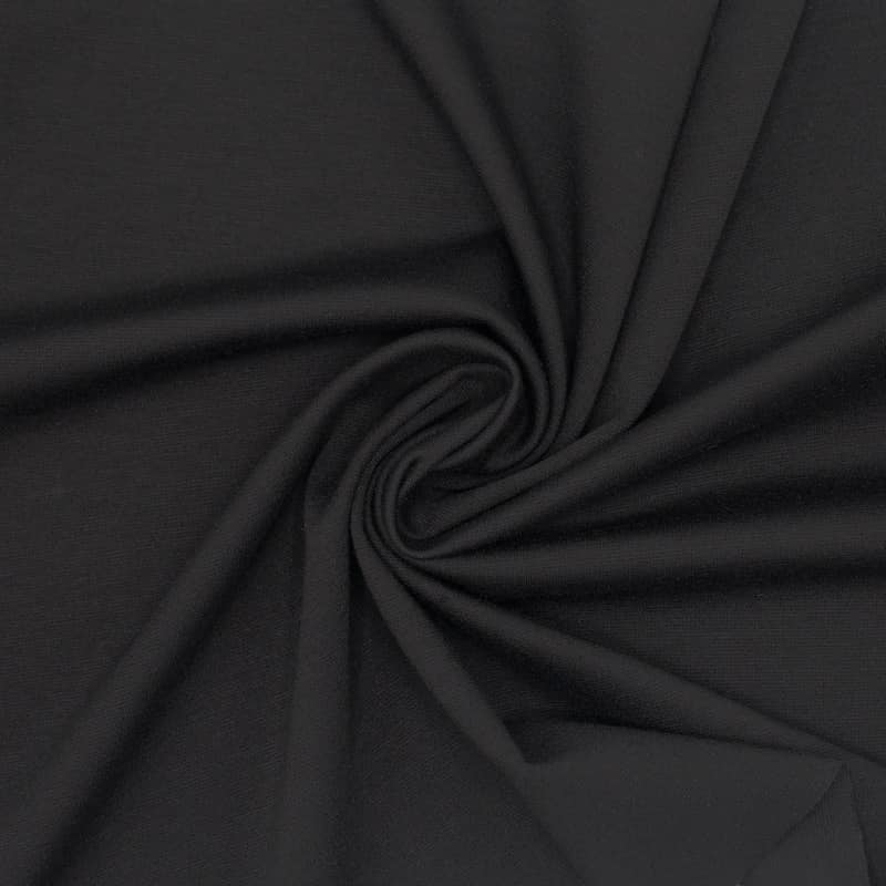Plain Milano knit fabric - black 