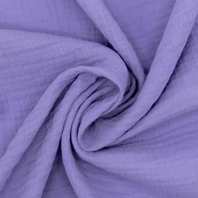 Tissu double gaze de coton - violet