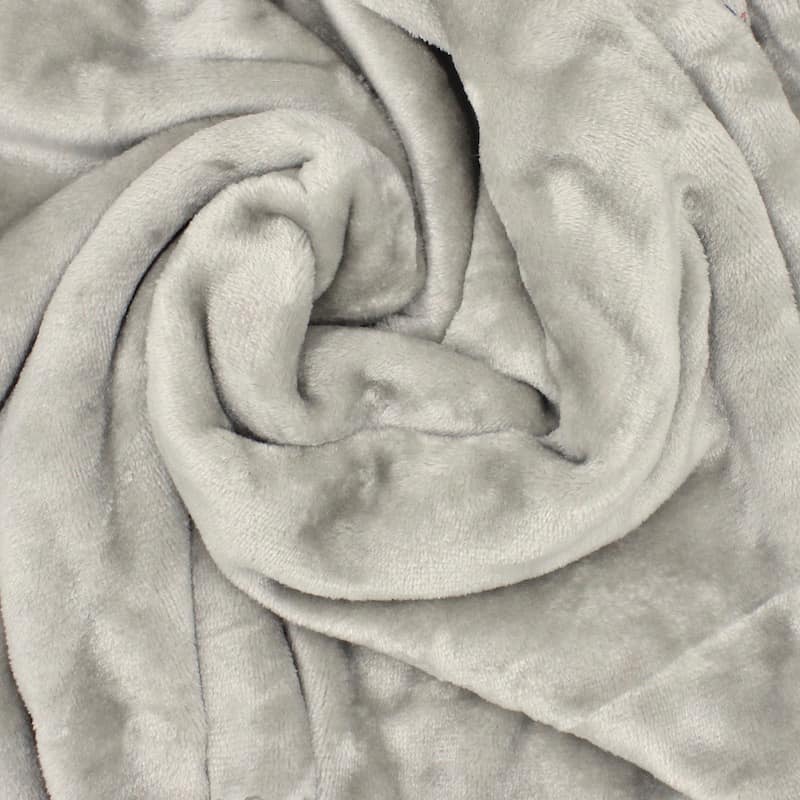 Minky velvet with wide width - pearl grey 