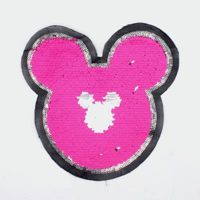 Fantasy head badge with glitters - pink 