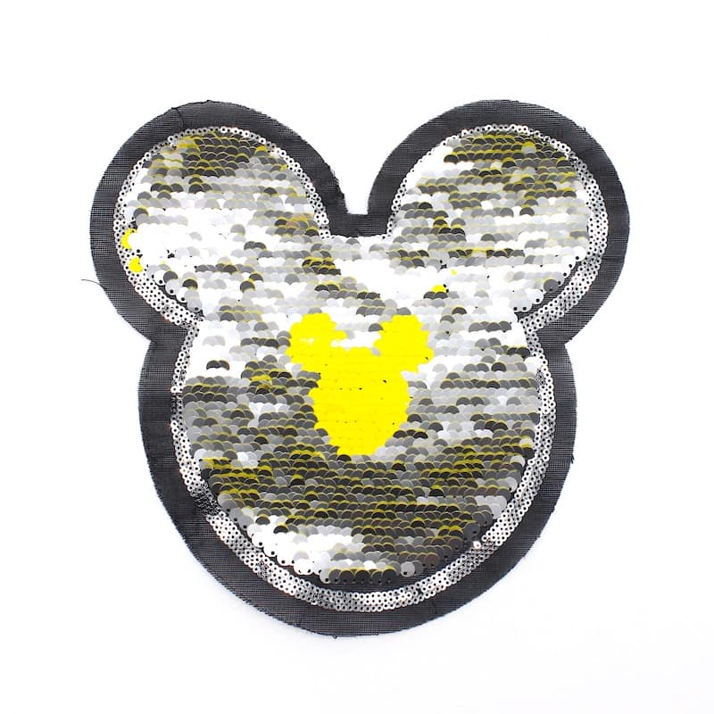 Fantasy head badge with glitters - yellow 