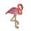 Iron-on flamingo with pearls and glitters