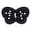 Butterfly badge to sew with pearls and glitters - black 