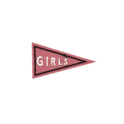 Iron-on "girl" flag