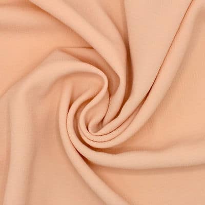 Fabric with crêpe aspect - salmon-colored