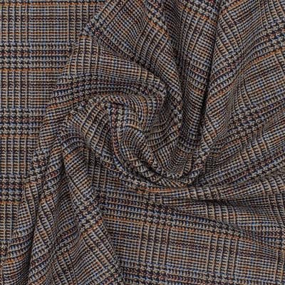 Checkered extensible fabric - grey 
