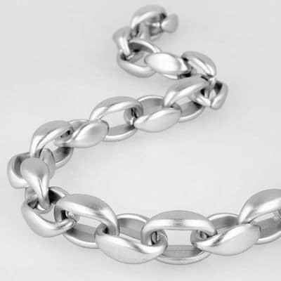 Matt plastic chain - silver