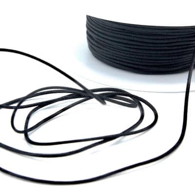 Polyester cord 2mm - black 