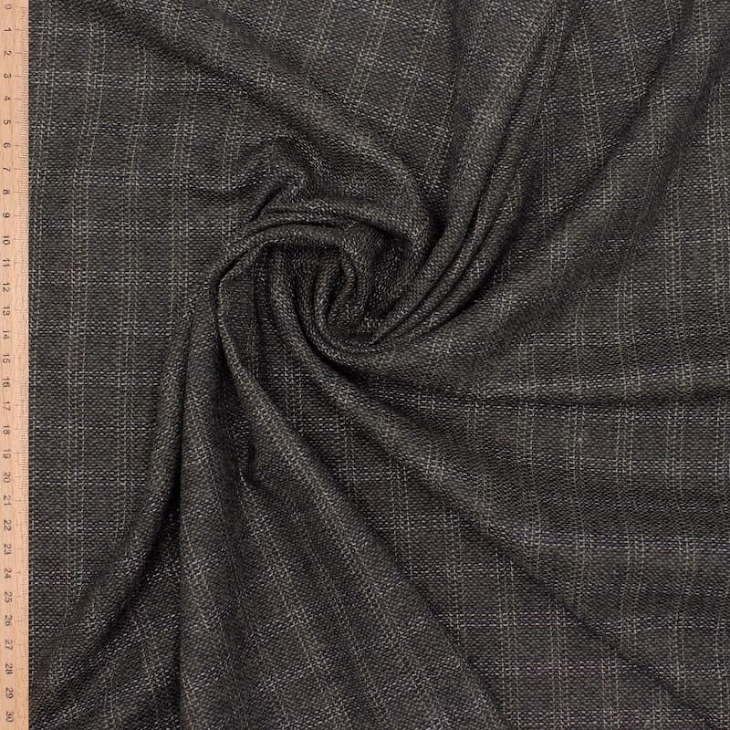 Checkered extensible fabric - taupe 