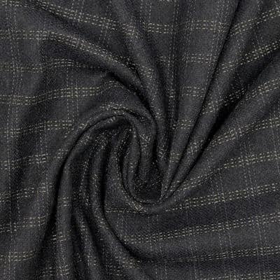 Checkered extensible fabric - donkerblauw