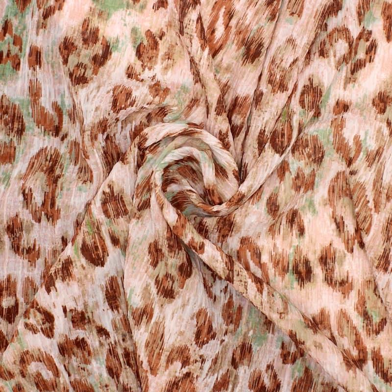 Polyester sluier met fronsen - kleurrijk