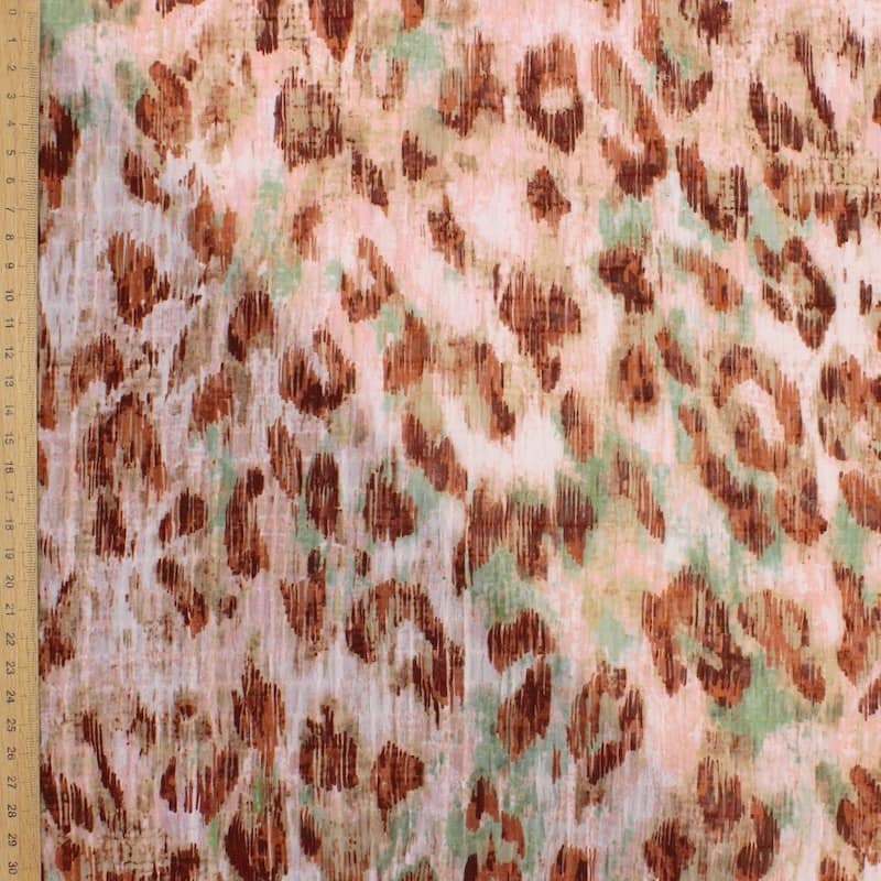 Polyester sluier met fronsen - kleurrijk