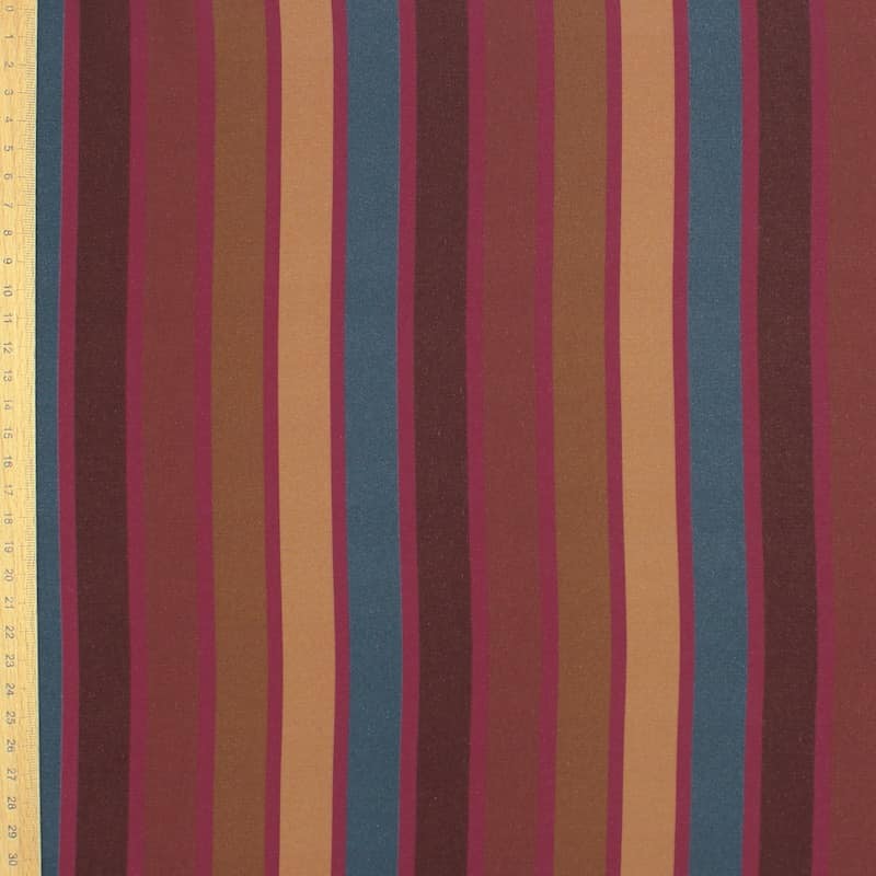 Striped crêpe fabric - multicolored 