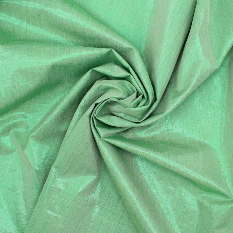 Stof in katoen en polyester - gemetalliseerd groen 