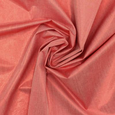 Fabric in cotton and polyester - metallic red