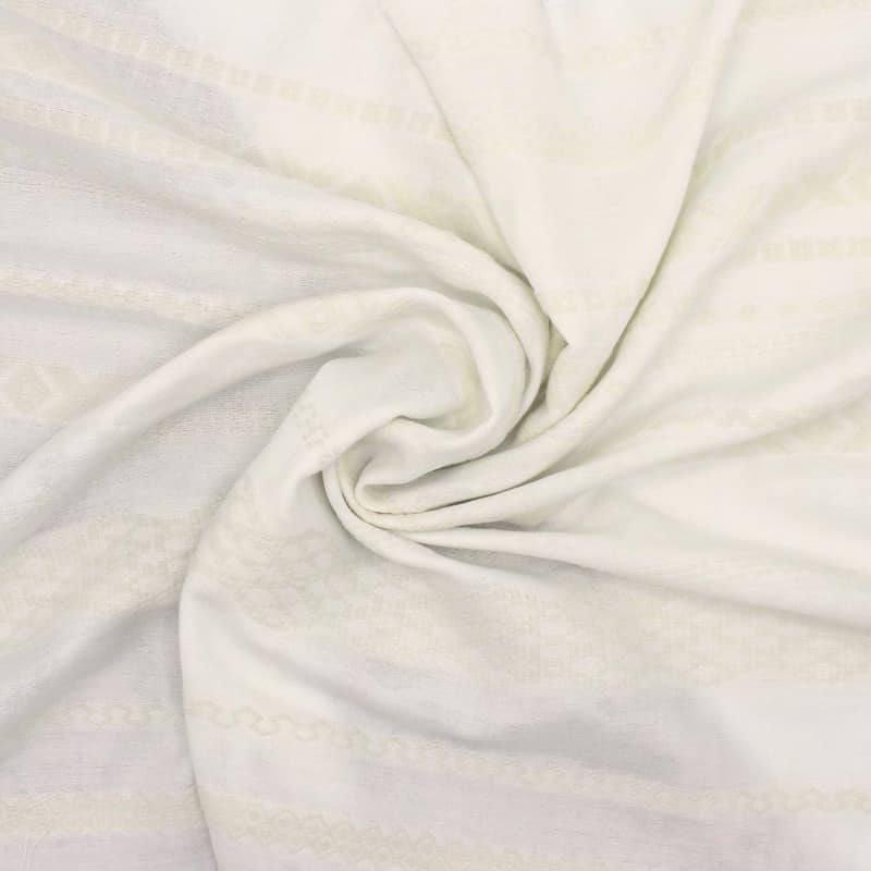Striped jacquard veil - off-white 