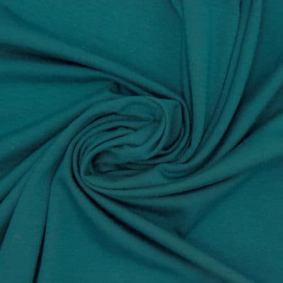 Effen jersey stof - eendblauw