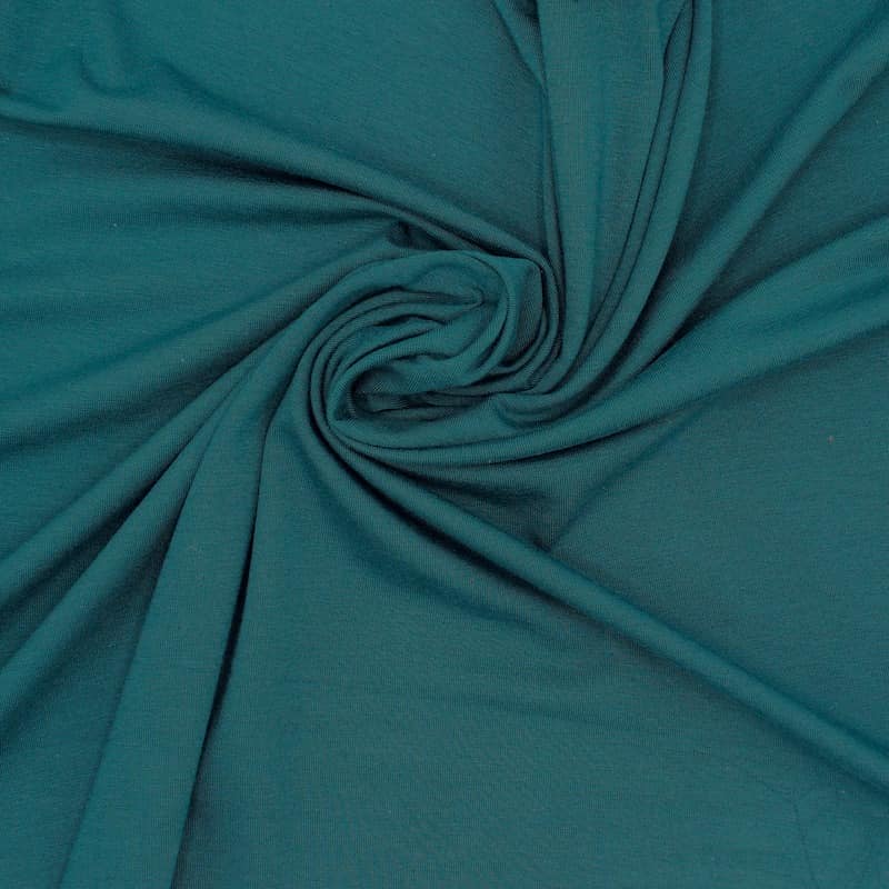 Effen jersey stof - eendblauw