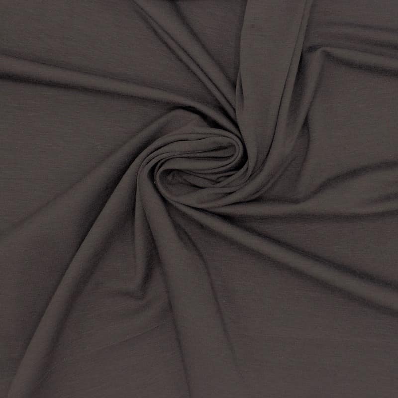 Plain jersey fabric - licorice black 